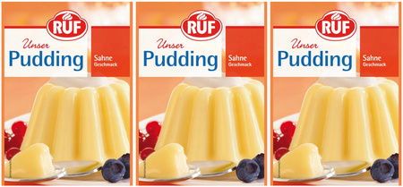 3 x Budyń śmietankowy RUF Pudding Sahne 114 g Niemiecki