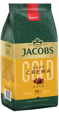 Kawa ziarnista JACOBS CAFE CREMA GOLD 1kg ŚWIEŻA