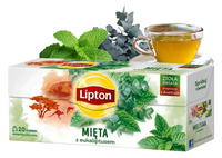 Lipton herbata Mięta z Eukaliptusem 20 torebek herbatka ziołowa