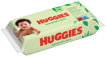 HUGGIES BABY NATURAL chusteczki nawilżane z aloesem opakowanie 56szt