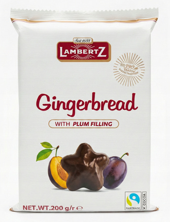 Pierniki w czekoladzie deserowej Lambertz 200 g Gwiazdy