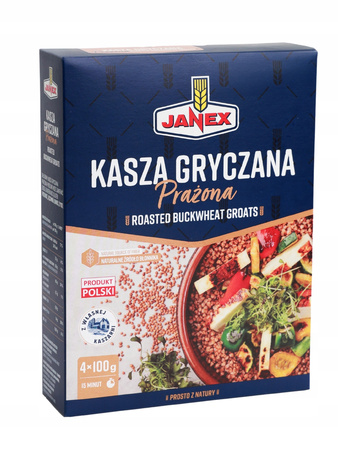 Kasza gryczana Prażona paczkowana Janex 4x100g Produkt Polski