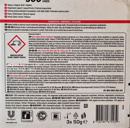 Domestos Power 5 ZAWIESZKA DO WC 3x55g Summer in Rome