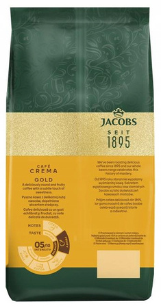 Kawa ziarnista JACOBS CAFE CREMA GOLD 1kg ŚWIEŻA