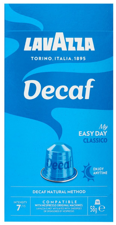 Lavazza Kapsułki aluminiowe Nespresso bezkofeinowe DEK 10szt