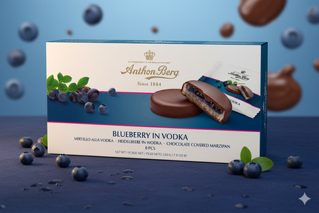 Czekoladki Anthon Berg Blueberry in Vodka Praliny z Alkoholem 220g