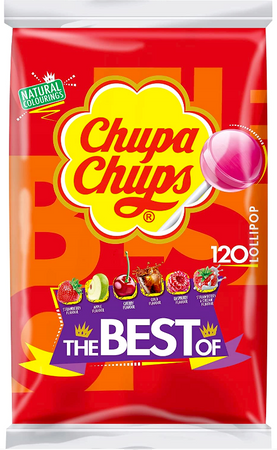 Lizak Chupa Chups the Best of - Truskawa Jabłko Wiśnia Cola 120 szt