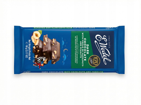 Czekolada Gorzka z Kawałkami Orzechów Laskowych i Ziemnych 90 g