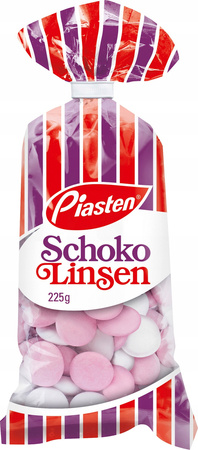 PIASTEN Schoco Linsen CZEKOLADOWE DRAŻE 225g NIEMIECKA JAKOŚĆ Cukierki