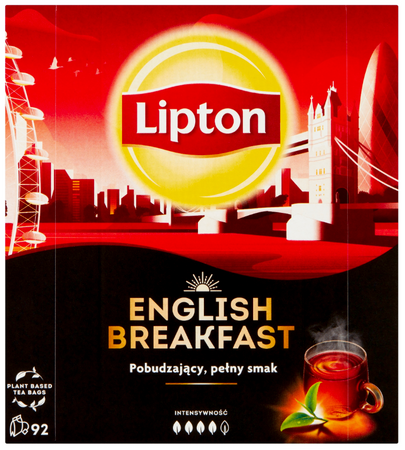 Lipton English Breakfast czarna herbata 92 torebki