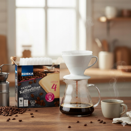 Filtry do kawy EDEKA Rozmiar 4 papierowe 80 sztuk