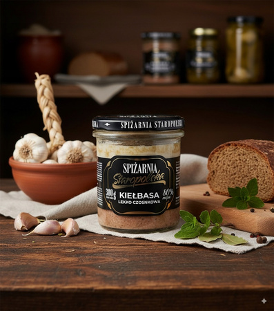 Spiżarnia Staropolska Kiełbasa Czosnkowa 300 gram