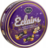 Cukierki Eclairs Mix Smaków Puszka 500g Na Prezent