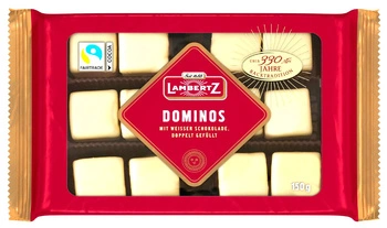 Lambertz Dominos pierniki nadziewane w białej czekoladzie 150g Niemcy