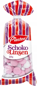 PIASTEN Schoco Linsen CZEKOLADOWE DRAŻE 225g NIEMIECKA JAKOŚĆ Cukierki