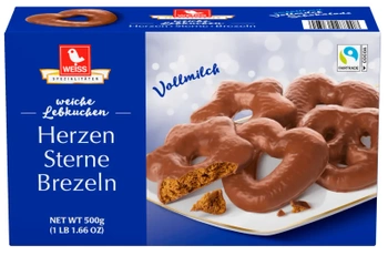 WEISS Pierniki z mleczną czekoladą 500g niebieskie